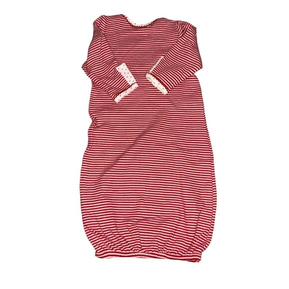 Sterling Baby Striped Gown Red White One Size - Picture 2 of 3